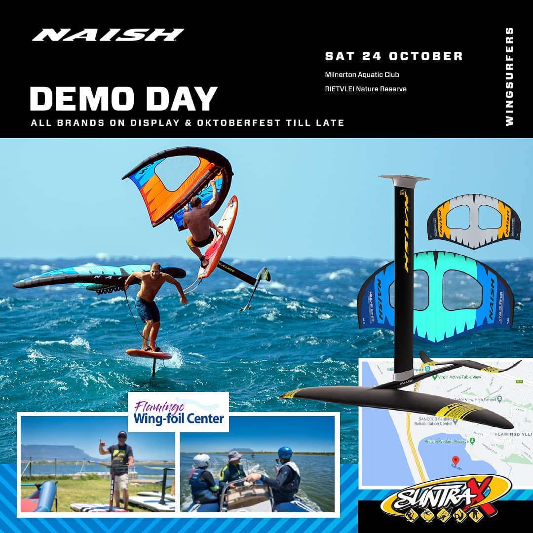 Join us this Saturday at the @flamingowingfoilcenter 
We will have wings and foils available to the public to demo 🤙
.
.
.
#naishwing #naish #wingsurfer #wingsurfing #wingfoil #flamingovlei #s25 #demoday