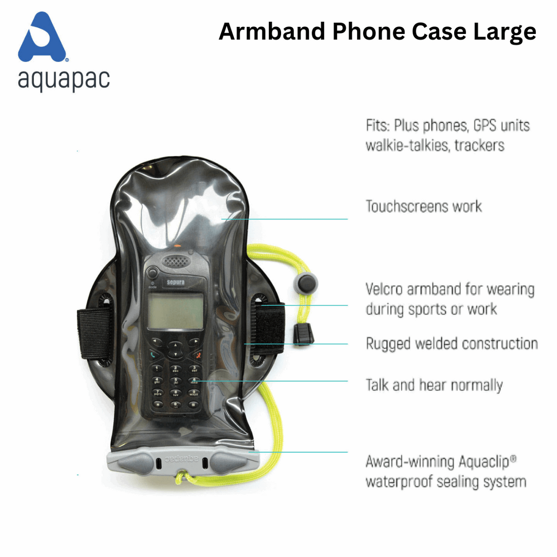 Aquapac Armband Radio/GPS/Phone Case Large